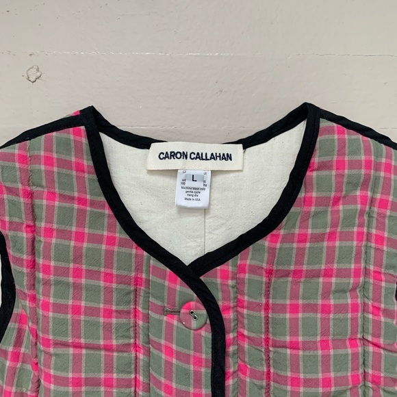 Caron Callahan Billie Vest in Quilted Plaid - Picture 6 of 7
